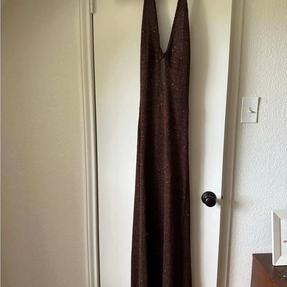 BEC + BRIDGE DELFINA HALTER DRESS brown - Picture 2 of 5